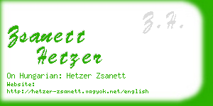 zsanett hetzer business card